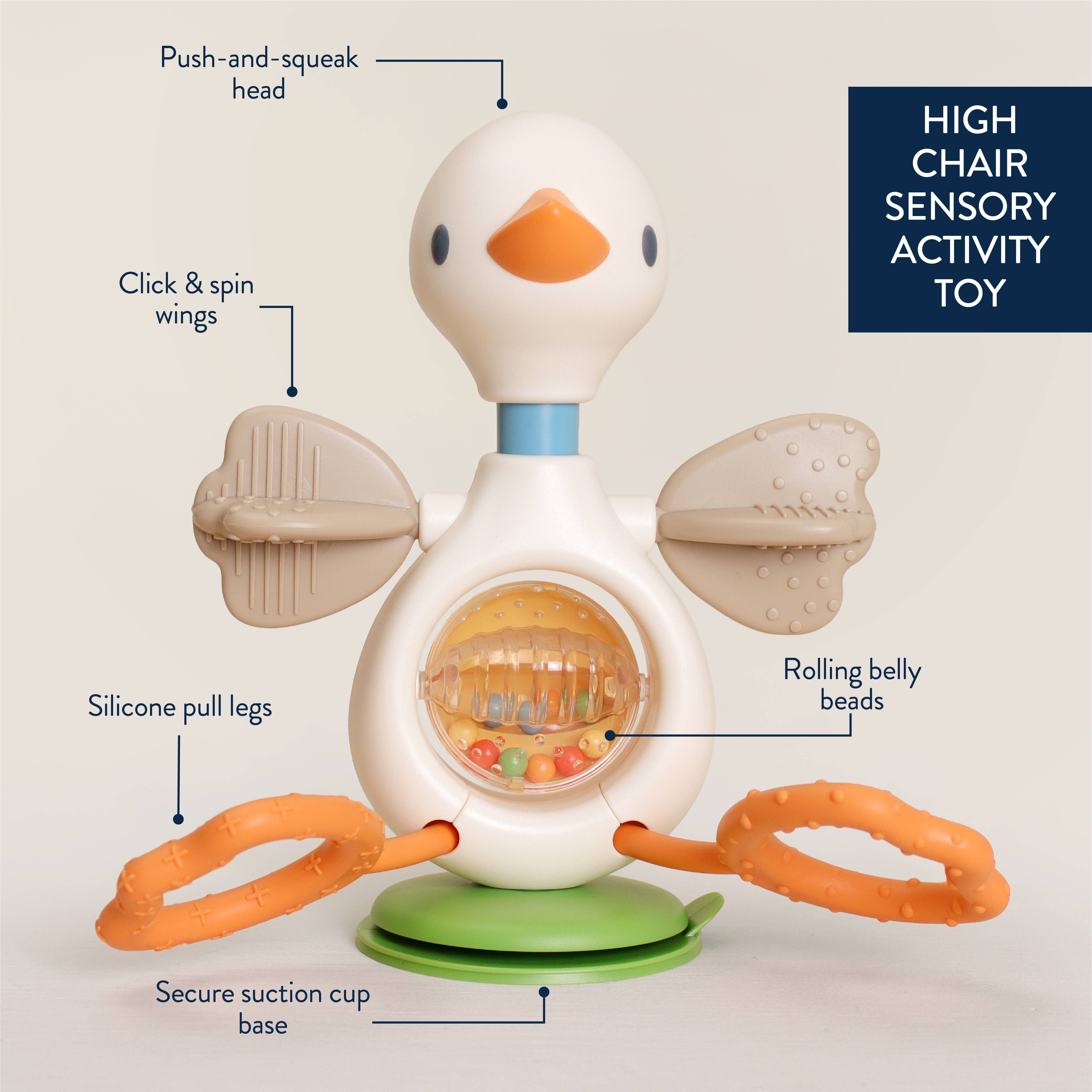 Itzy Twist & Bop™ - High Chair Sensory Toy Goose