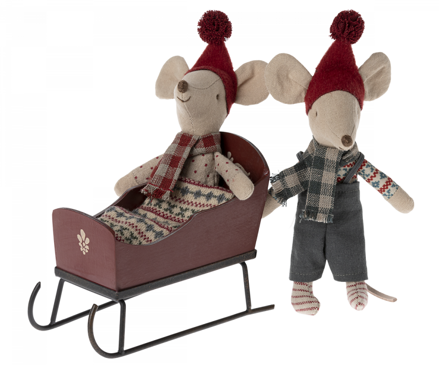Sleigh, Mouse - Red | Maileg