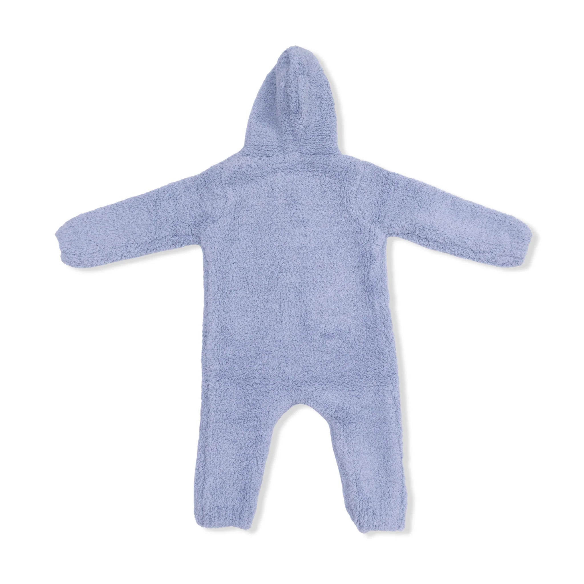 Chenille - Dusty Blue Hooded Romper