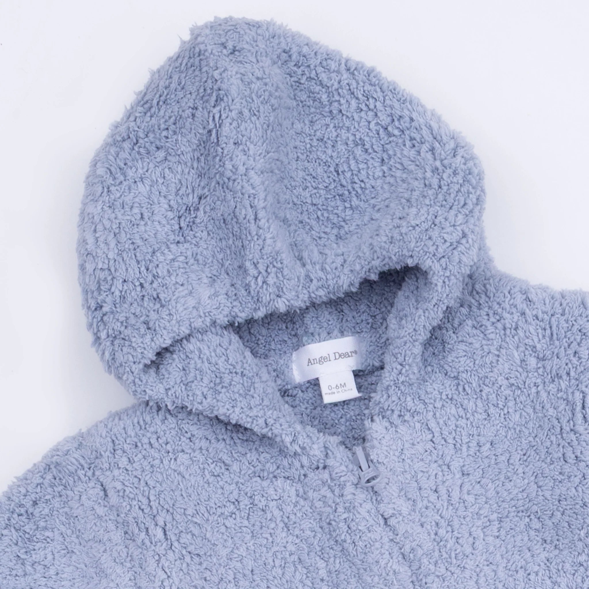 Chenille - Dusty Blue Hooded Romper