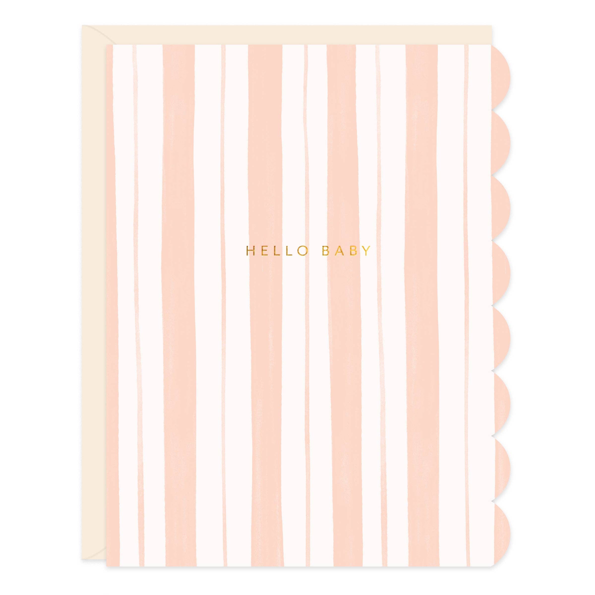 Baby Stripes Pink Greeting Card