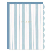 Baby Stripes Blue Greeting Card