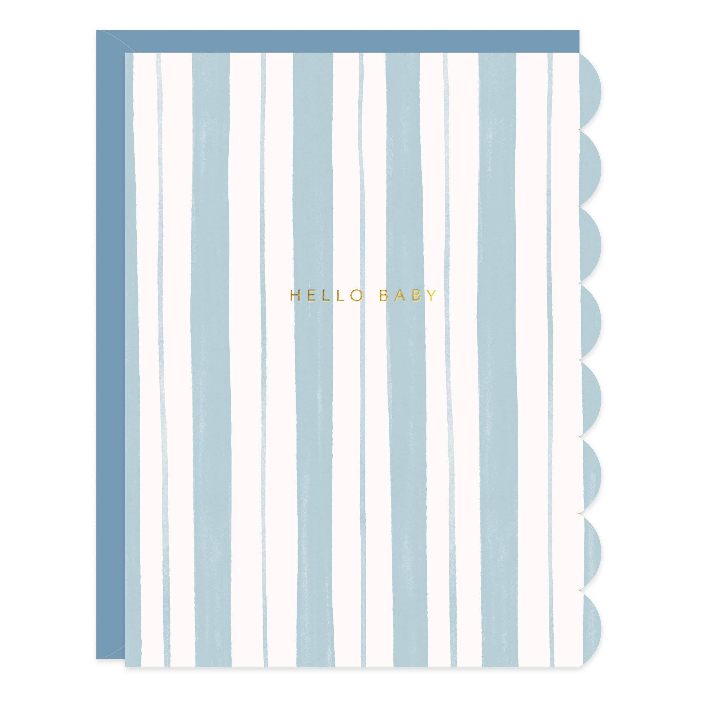 Baby Stripes Blue Greeting Card