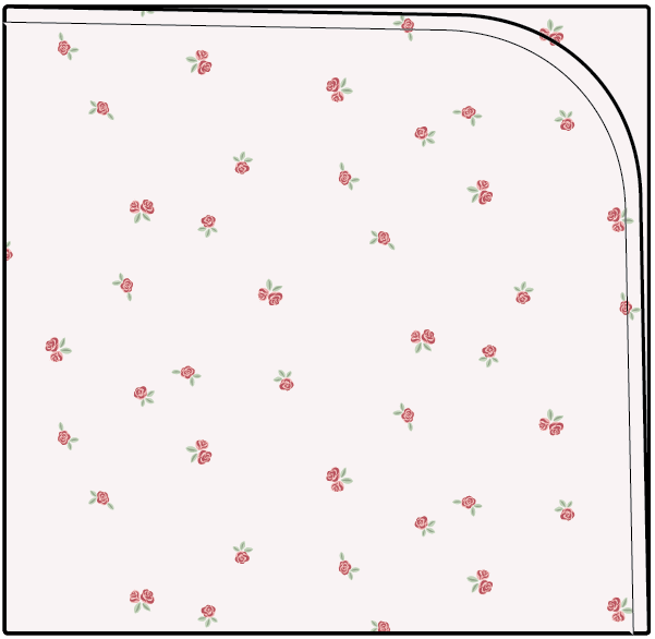 Organic Cotton Swaddle Blanket, Rose Flower