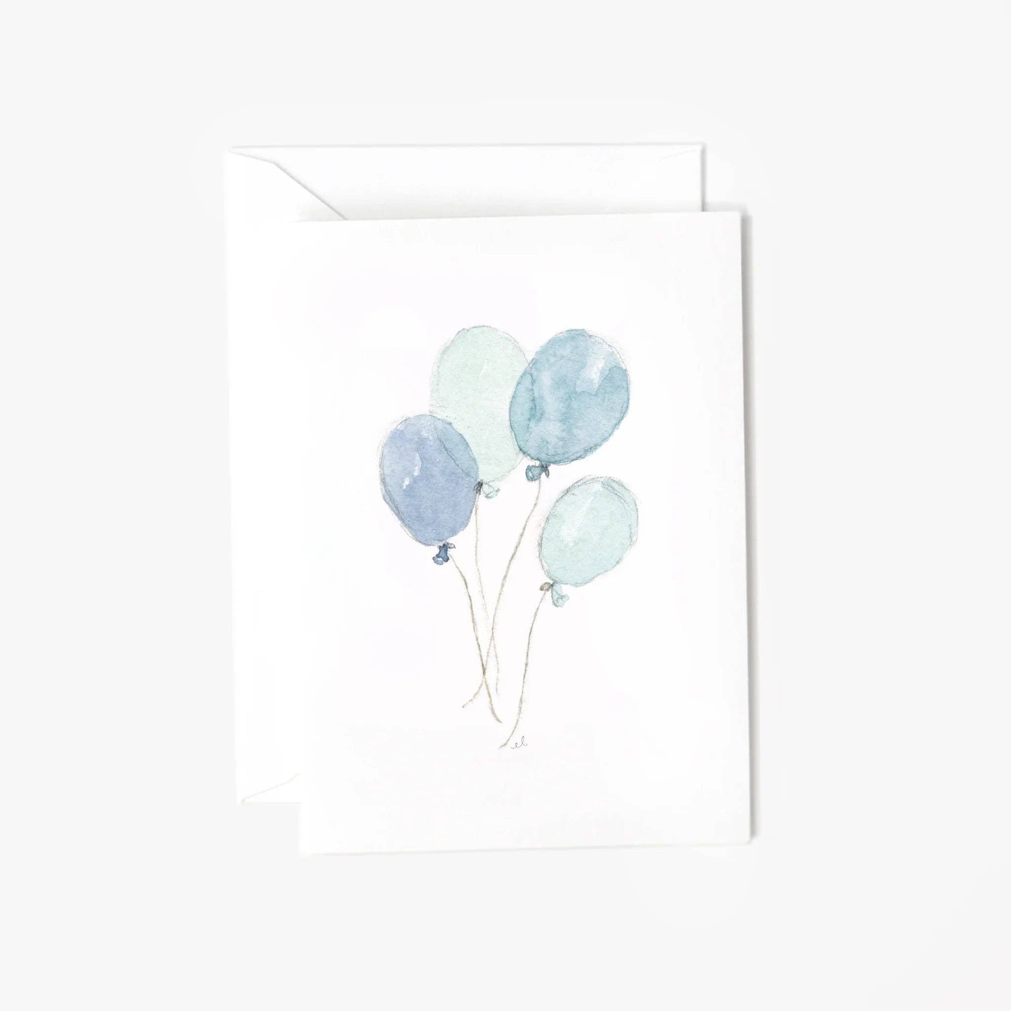 Blue Balloons Mini Enclosure Card