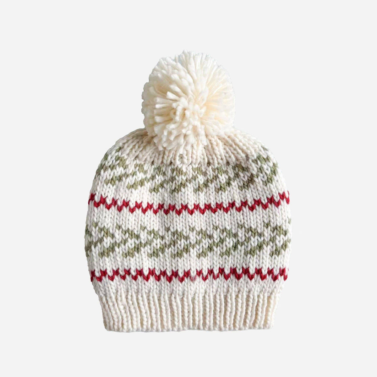Evergreen Hat Holiday Striped Beanie