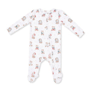 Christmas Teddy Bears Uni - 2 Way Zipper Footie