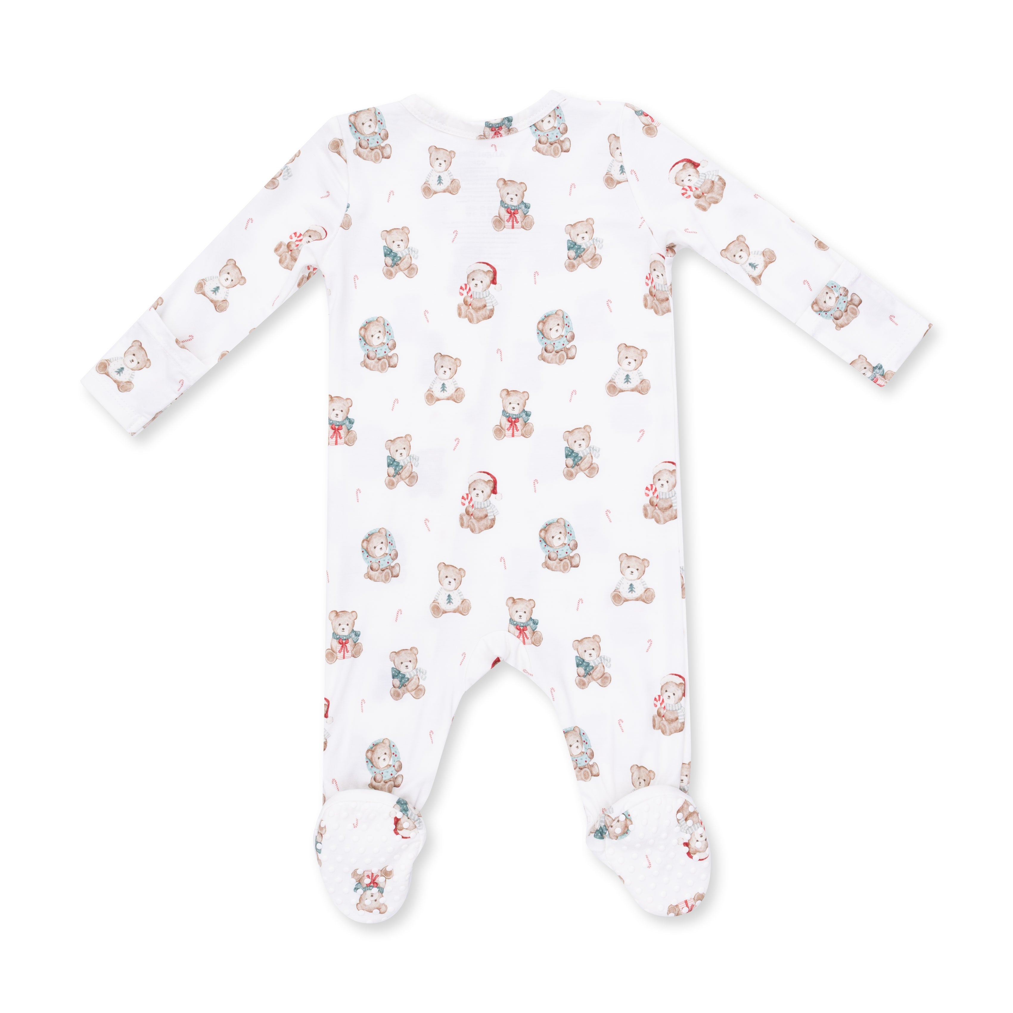 Christmas Teddy Bears Uni - 2 Way Zipper Footie