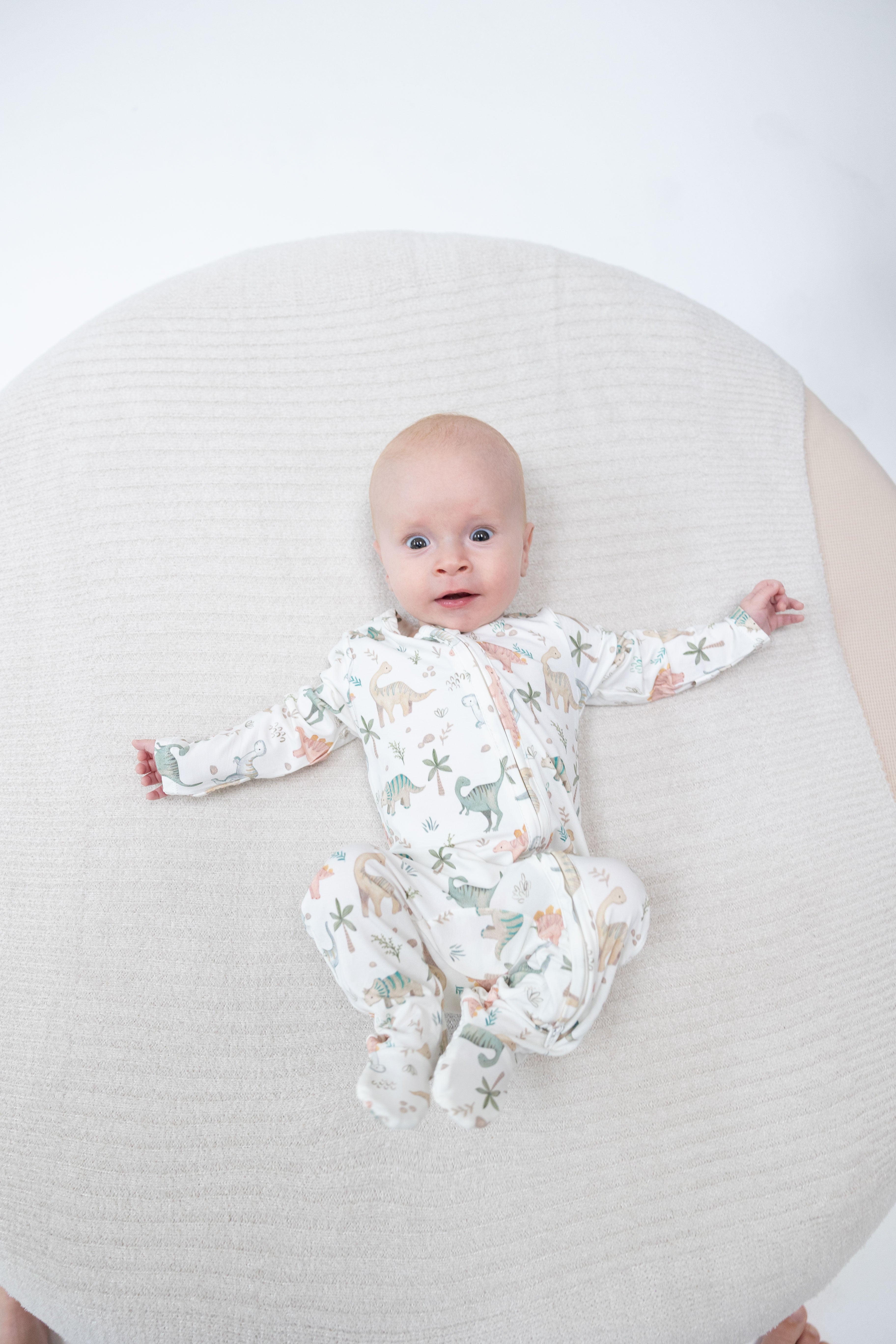 Sweet Baby Dinos - 2 Way Zipper Footie