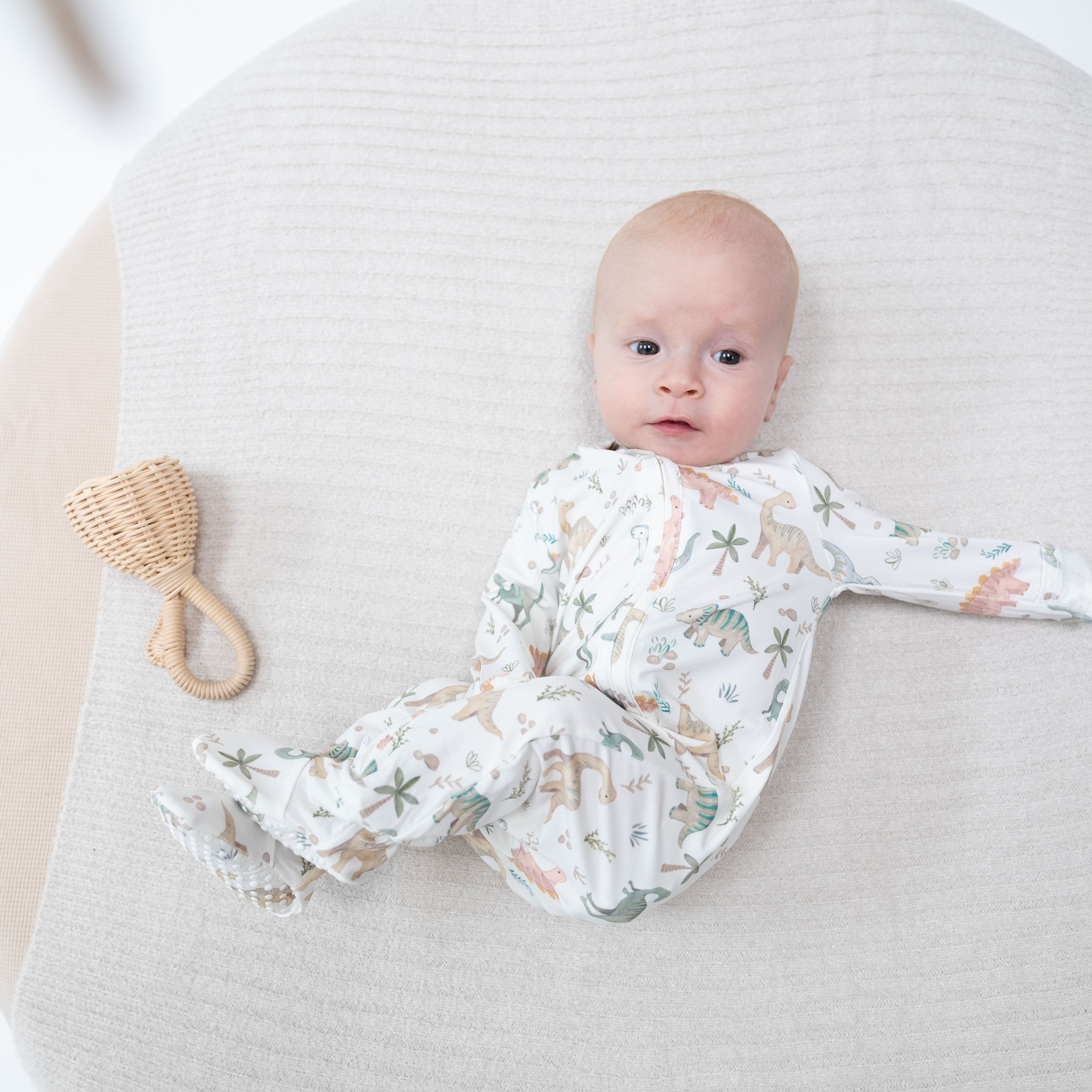 Sweet Baby Dinos - 2 Way Zipper Footie