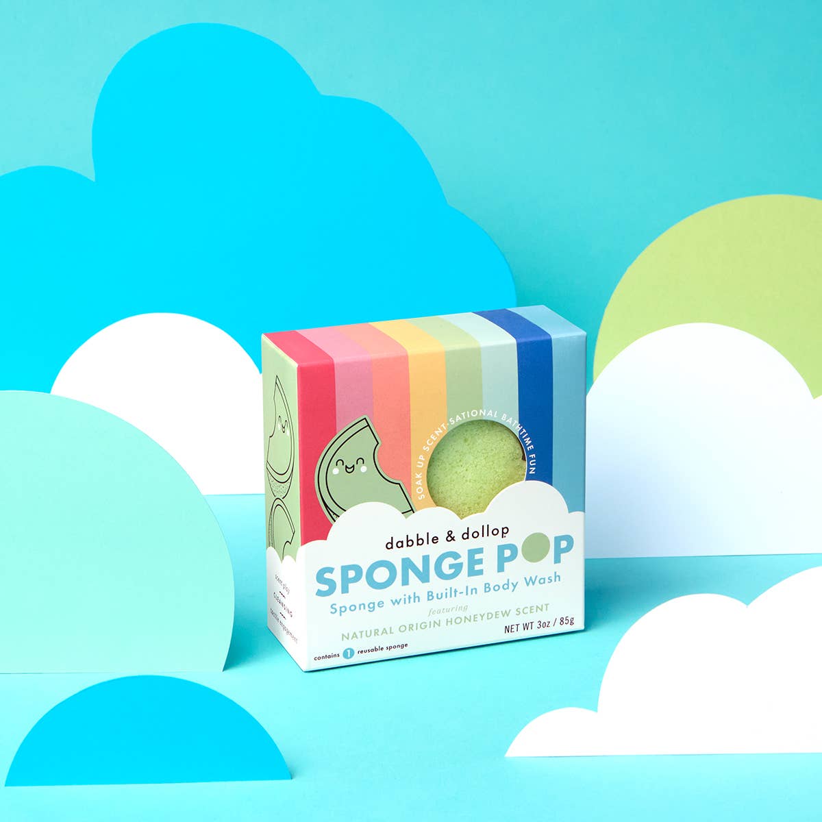 Dabble & Dollop® Baby Sponge Pop® Sponge with Built-In Body Wash - Honeydew