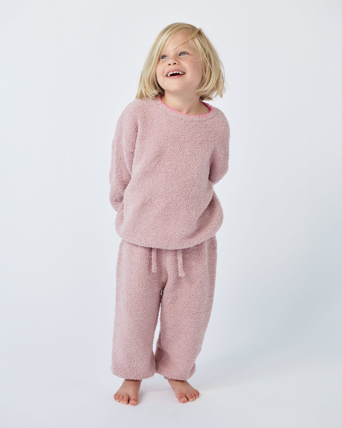 Fuzzy Lounge Pants - Ash Rose