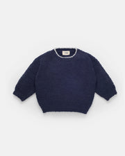 Fuzzy Boxy Sweater - Navy
