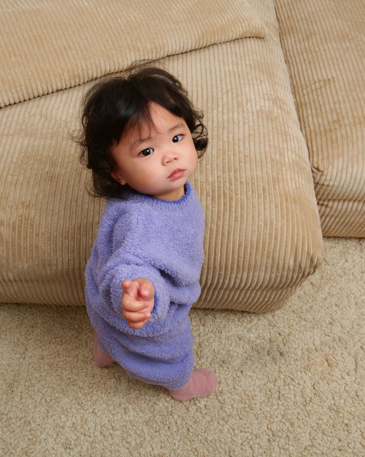 Fuzzy Boxy Sweater - Taro