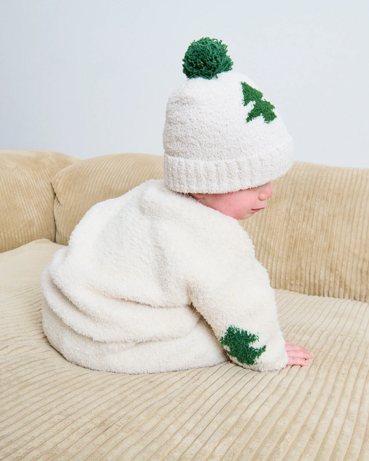 Fuzzy Holiday Boxy Sweater - Ecru Ivy
