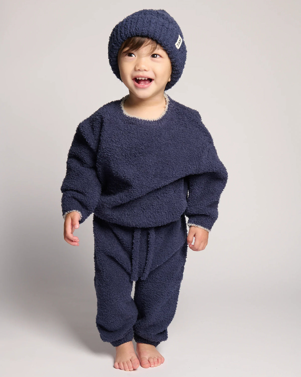 Fuzzy Boxy Sweater - Navy