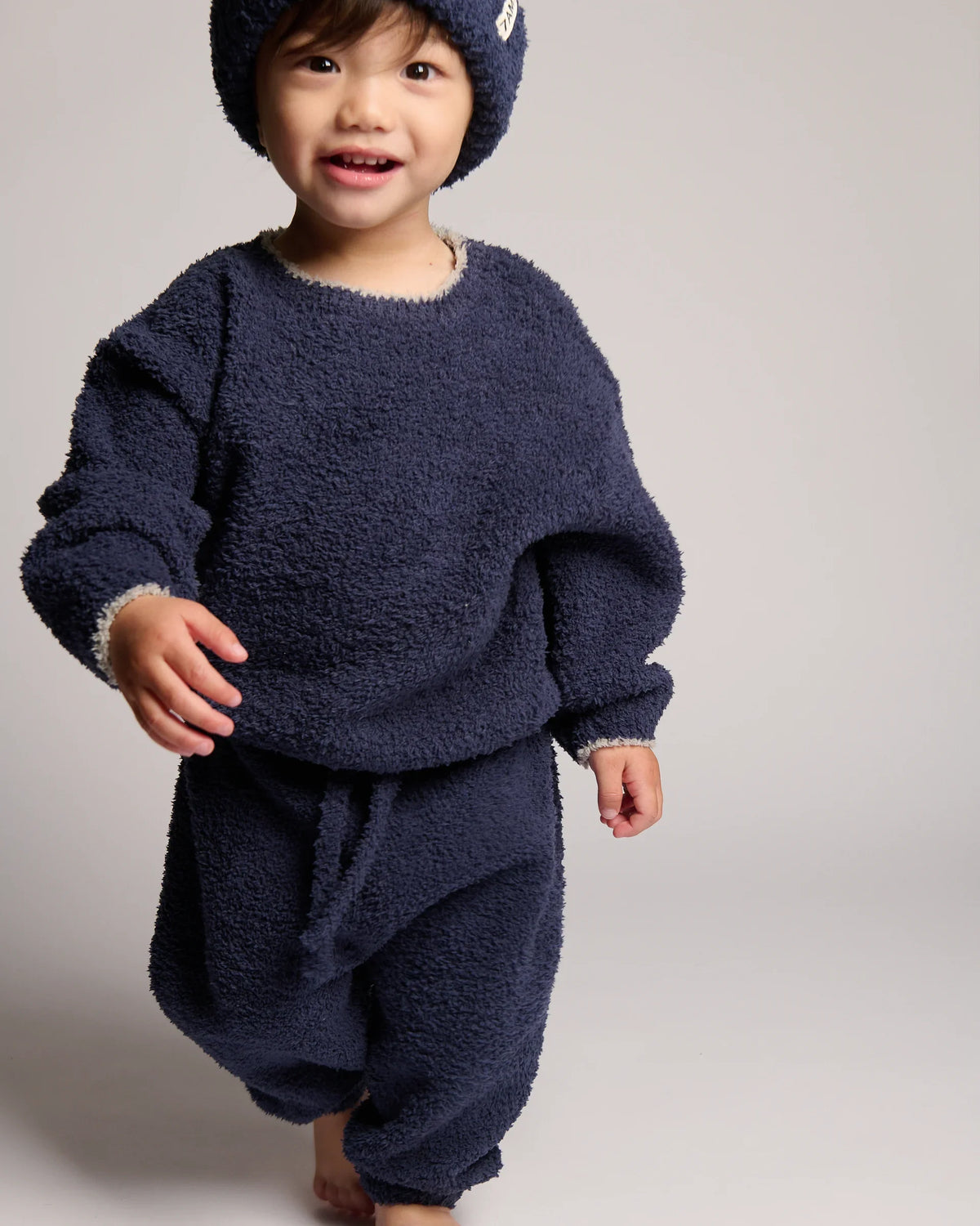 Fuzzy Boxy Sweater - Navy