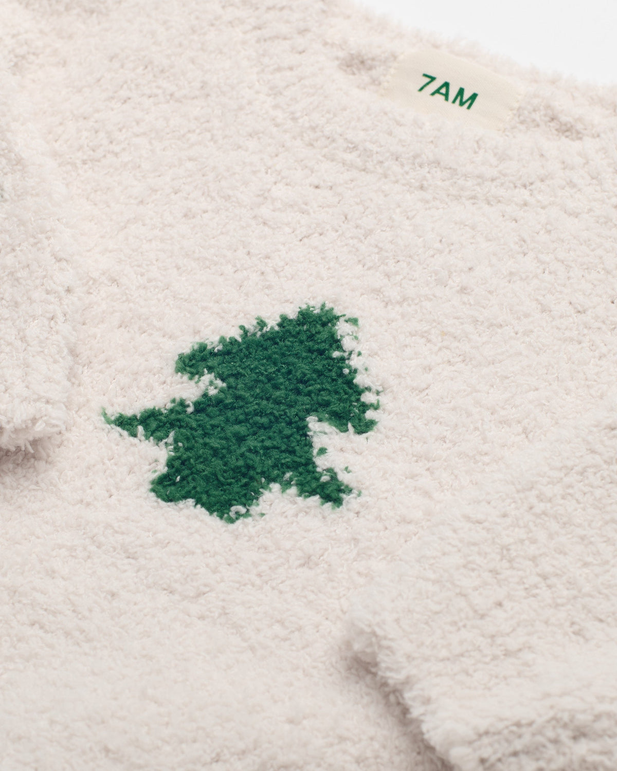 Fuzzy Holiday Boxy Sweater - Ecru Ivy
