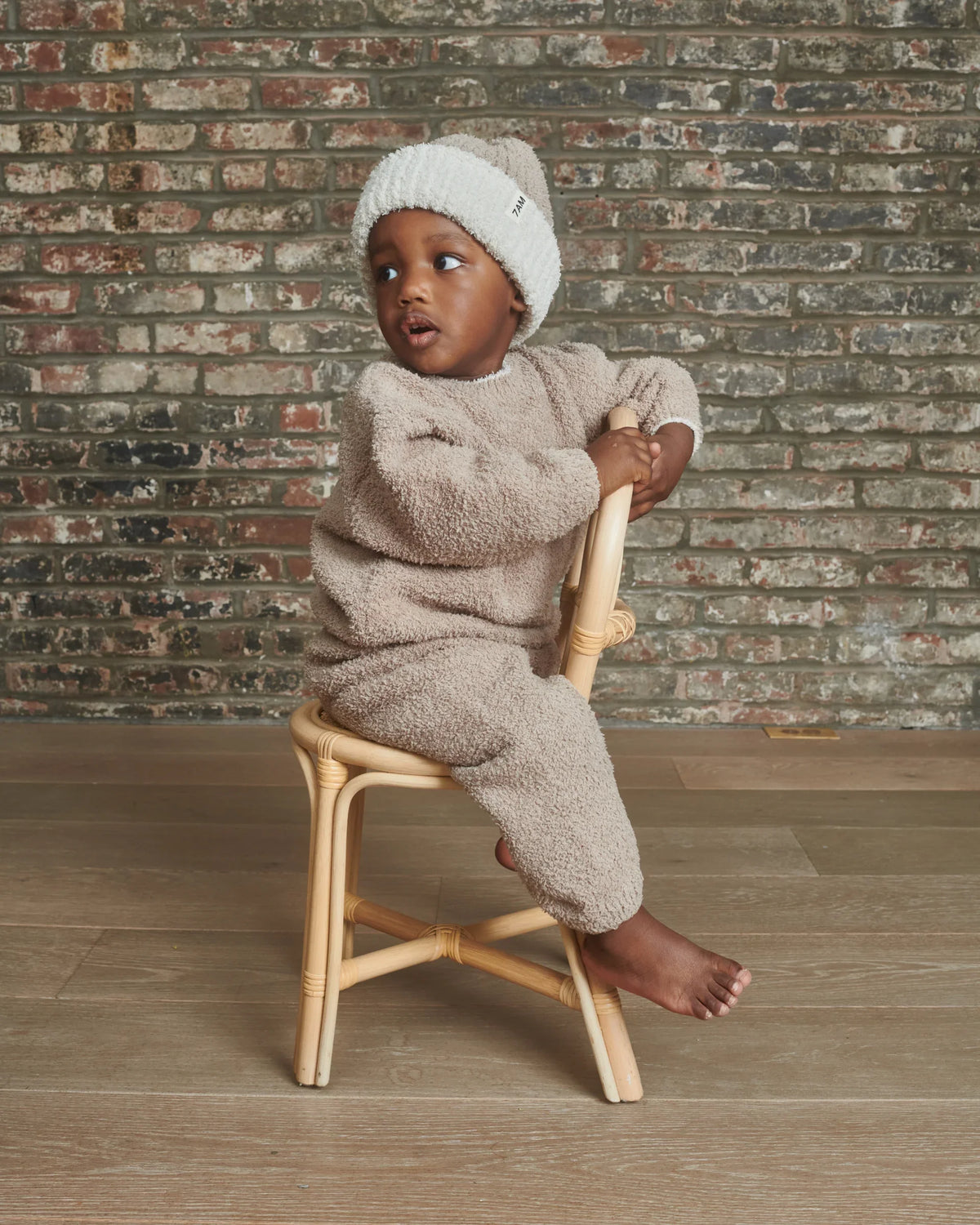 Fuzzy Lounge Pants - Taupe