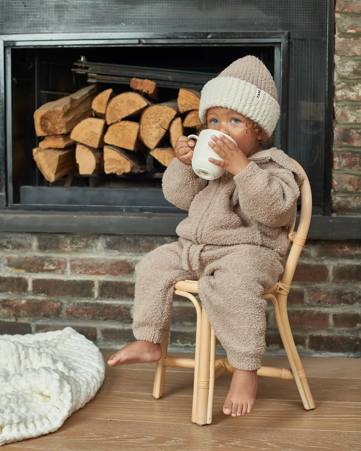 Fuzzy Lounge Pants - Taupe