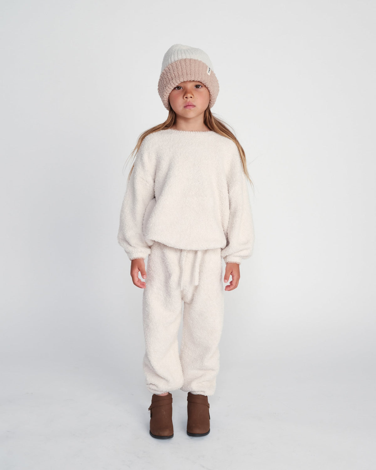 Fuzzy Lounge Pants - Ecru