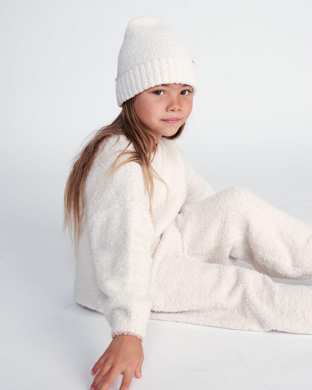 Fuzzy Lounge Pants - Ecru