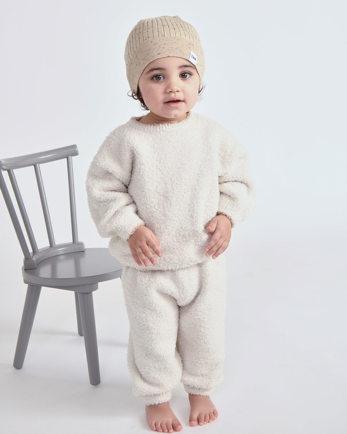 Fuzzy Lounge Pants - Ecru