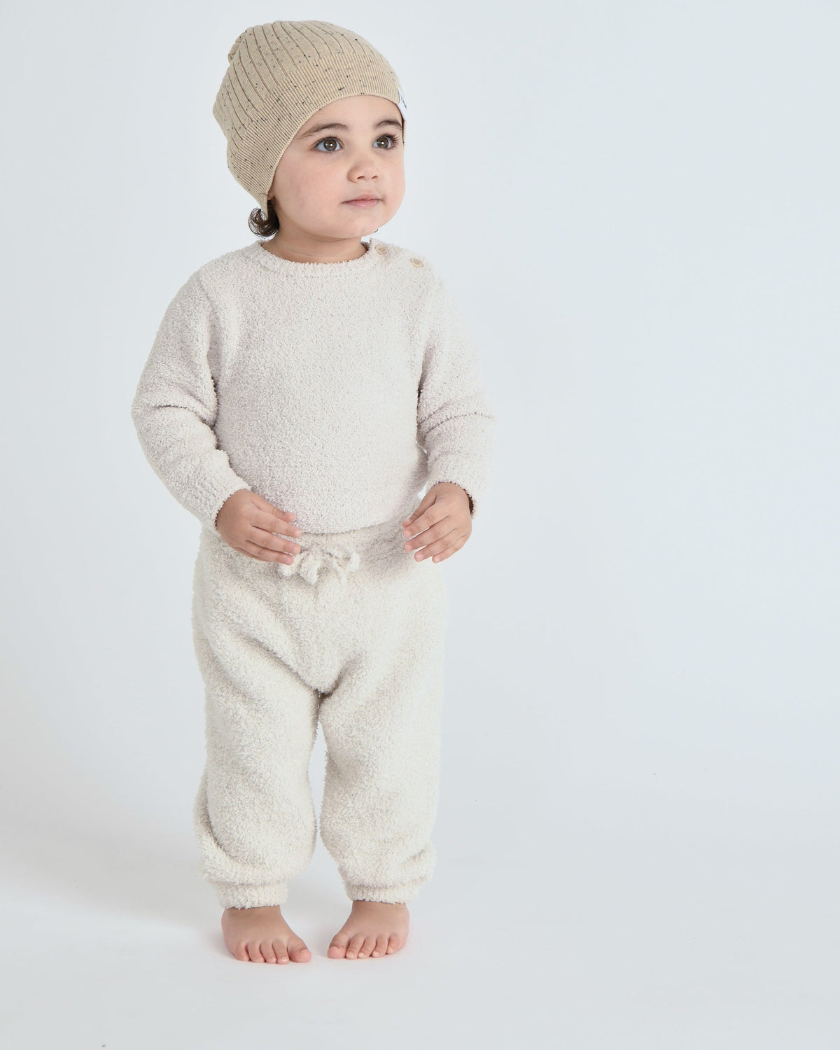 Fuzzy Lounge Pants - Ecru