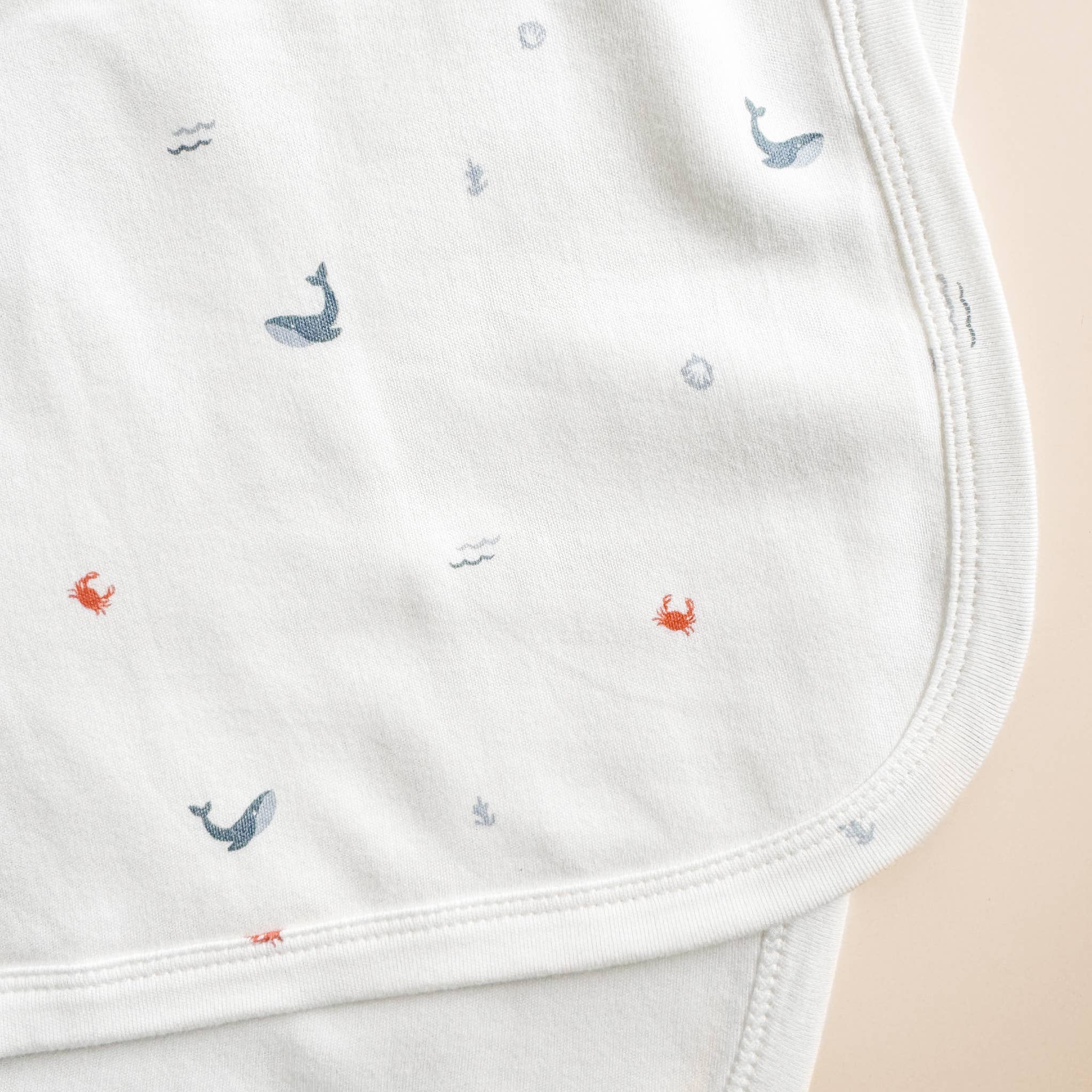 Organic Cotton Swaddle Blanket, Nautical Ocean