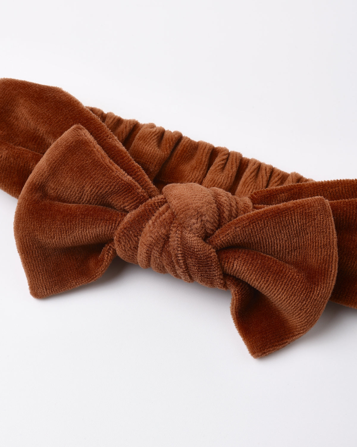 Velour Bow Headband || Redwood