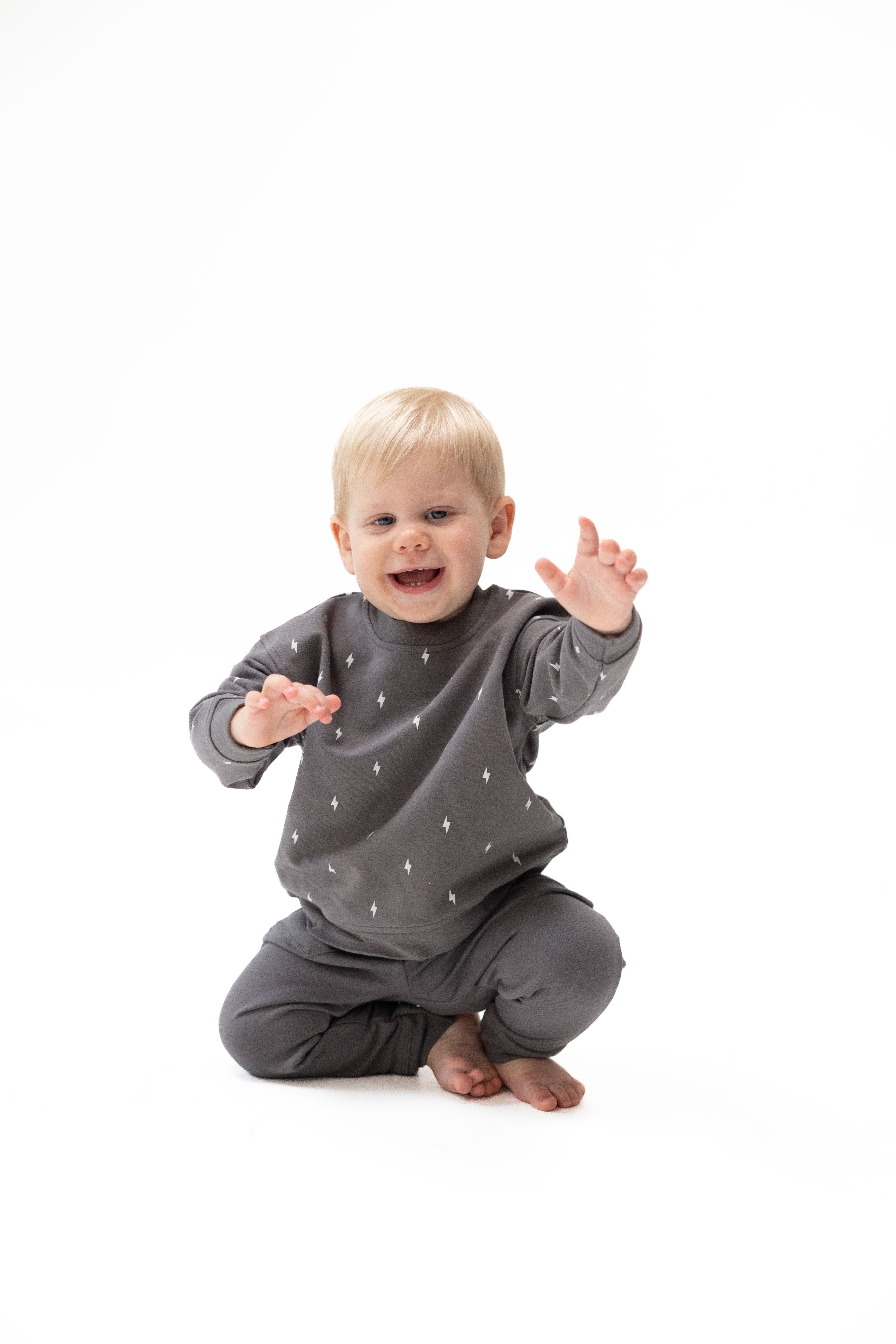 Lightning Bolt French Terry - Drop Sleeve Sweatshirt