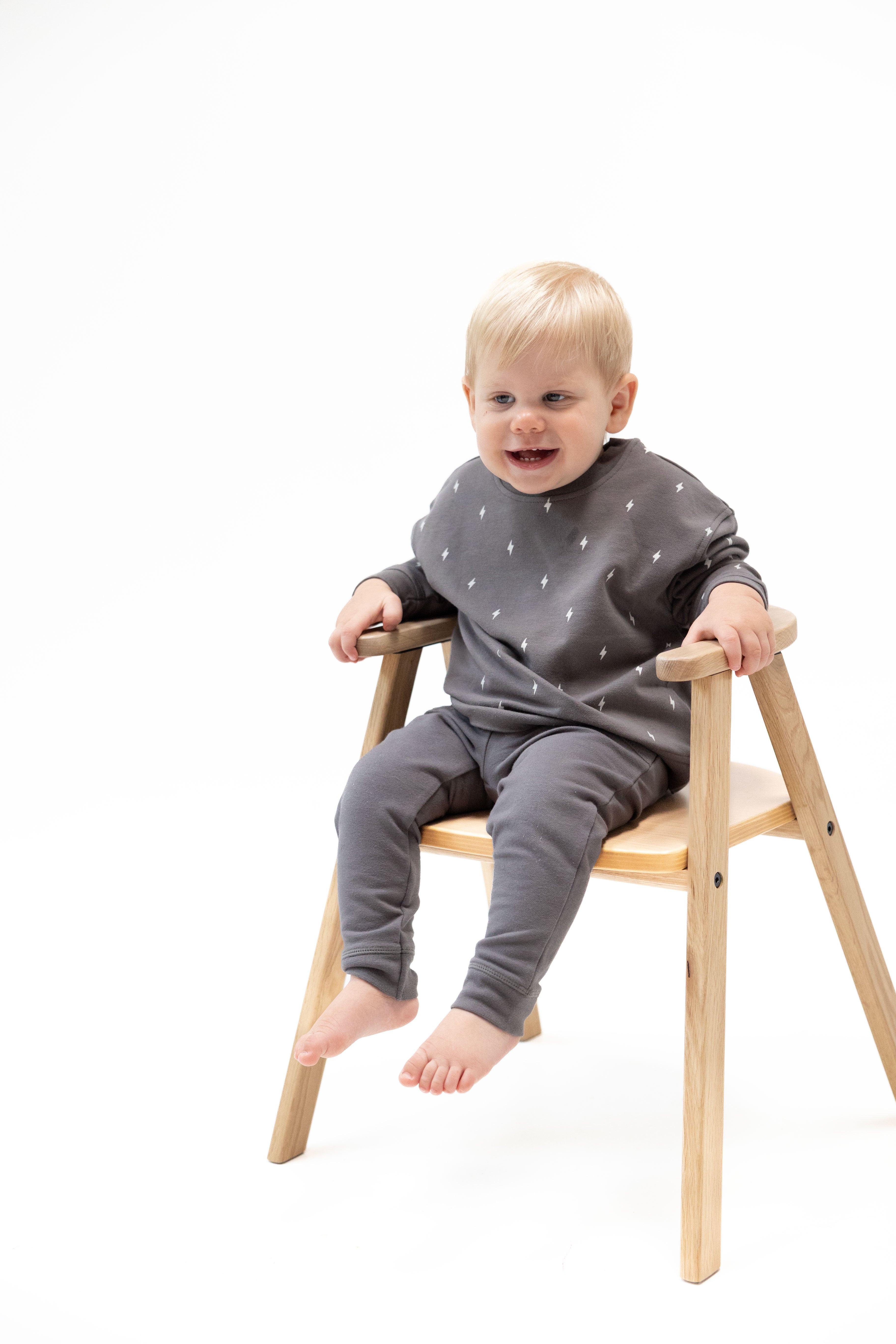 Lightning Bolt French Terry - Drop Sleeve Sweatshirt