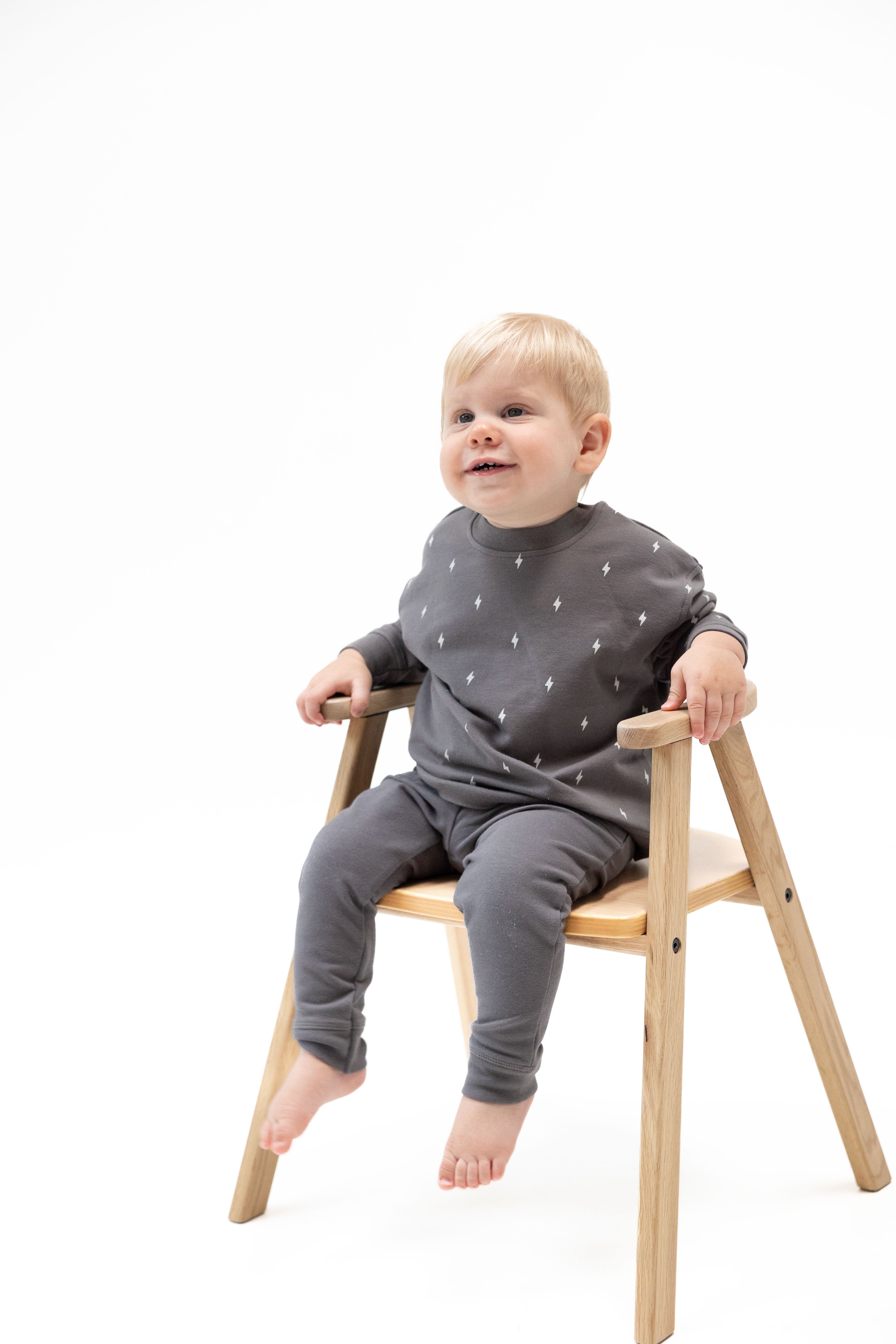Lightning Bolt French Terry - Drop Sleeve Sweatshirt