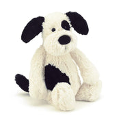 Bashful Black and Cream Puppy Rufferty | Jellycat