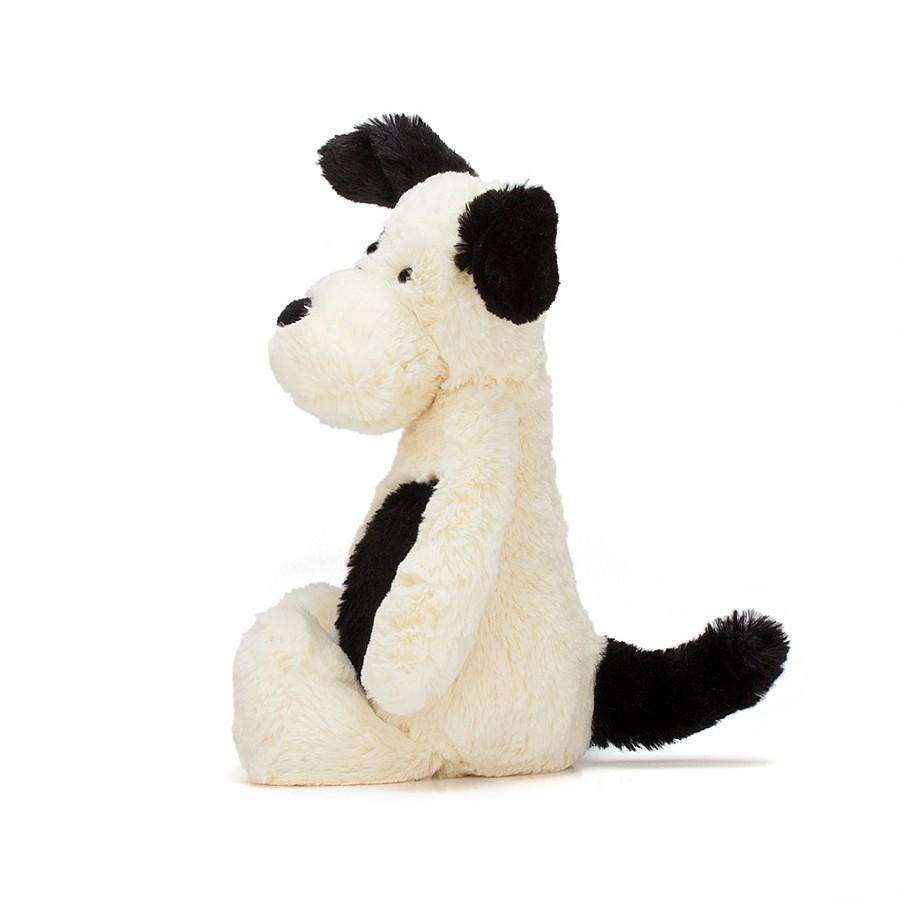 Bashful Black and Cream Puppy Rufferty | Jellycat