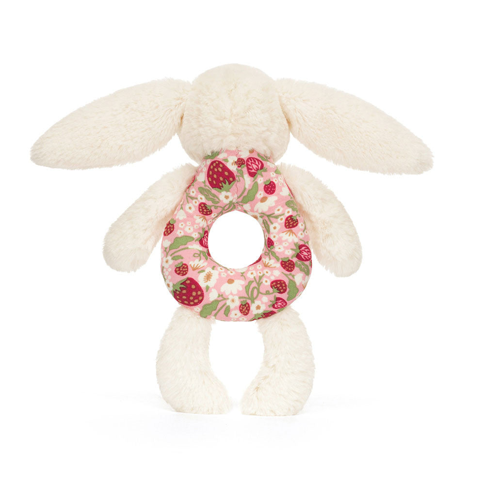 Blossom Cream Bunny 'Berry' Ring Rattle | Jellycat