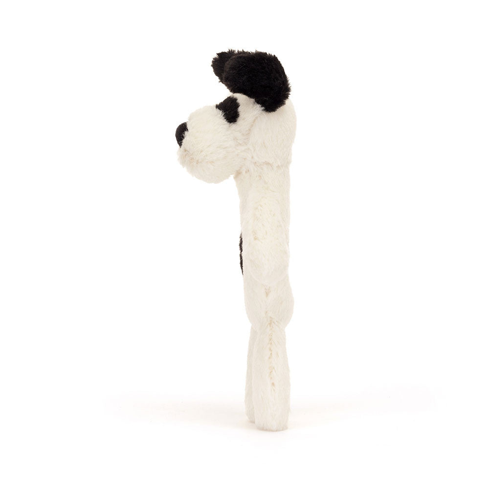Bashful Black & Cream Puppy Ring Rattle | Jellycat