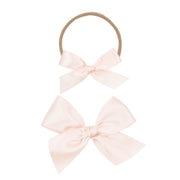 Satin Bow - Blush Headband