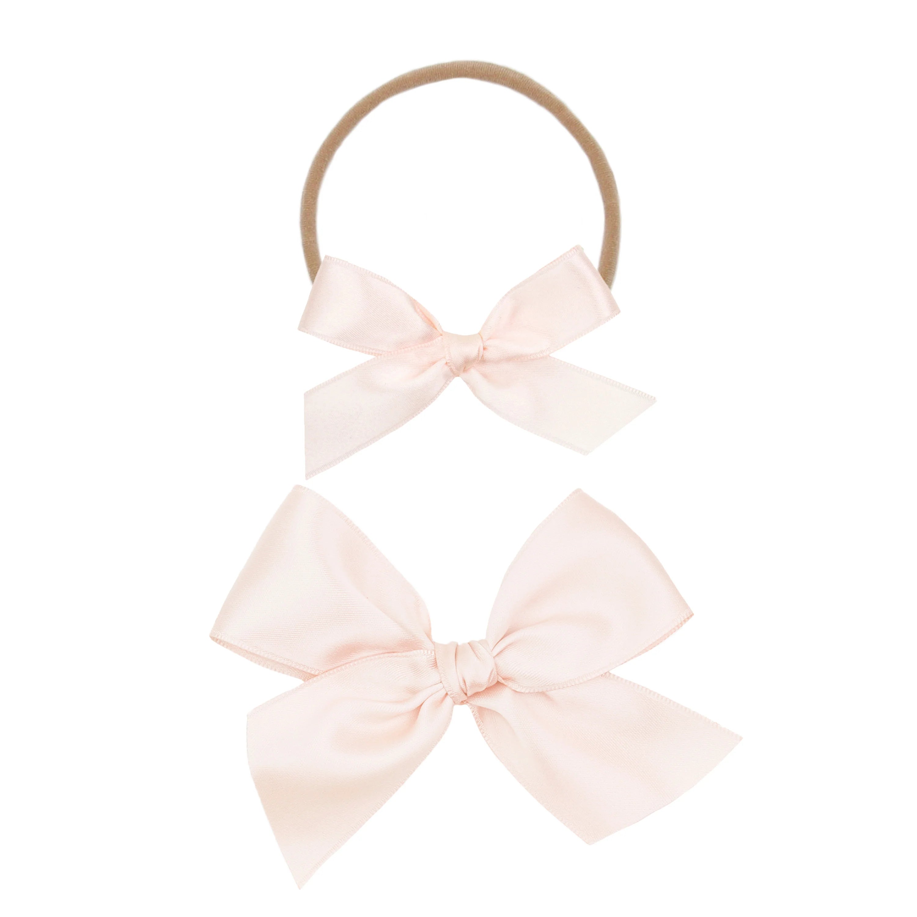 Satin Bow - Blush Headband