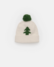 Fuzzy Holiday Beanie - Ecru Ivy