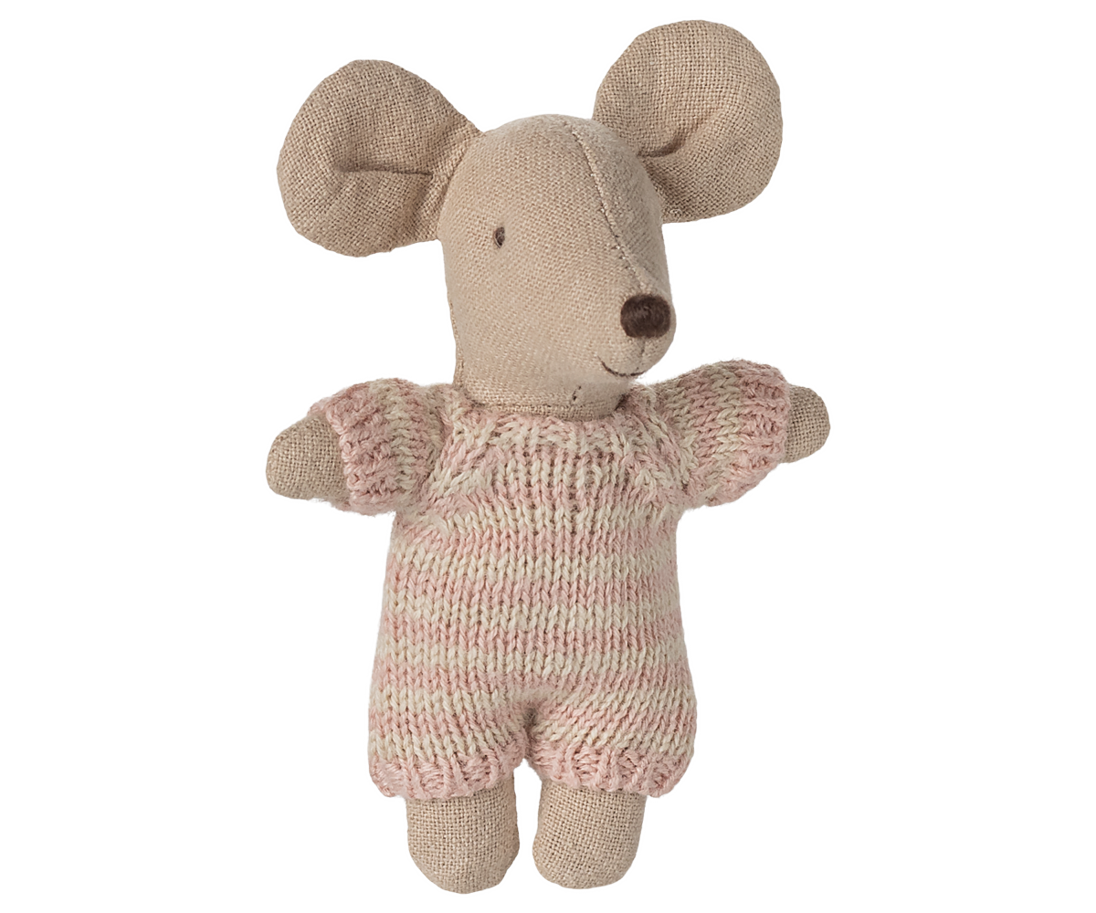 Baby mouse in carry cot - Rose | Maileg