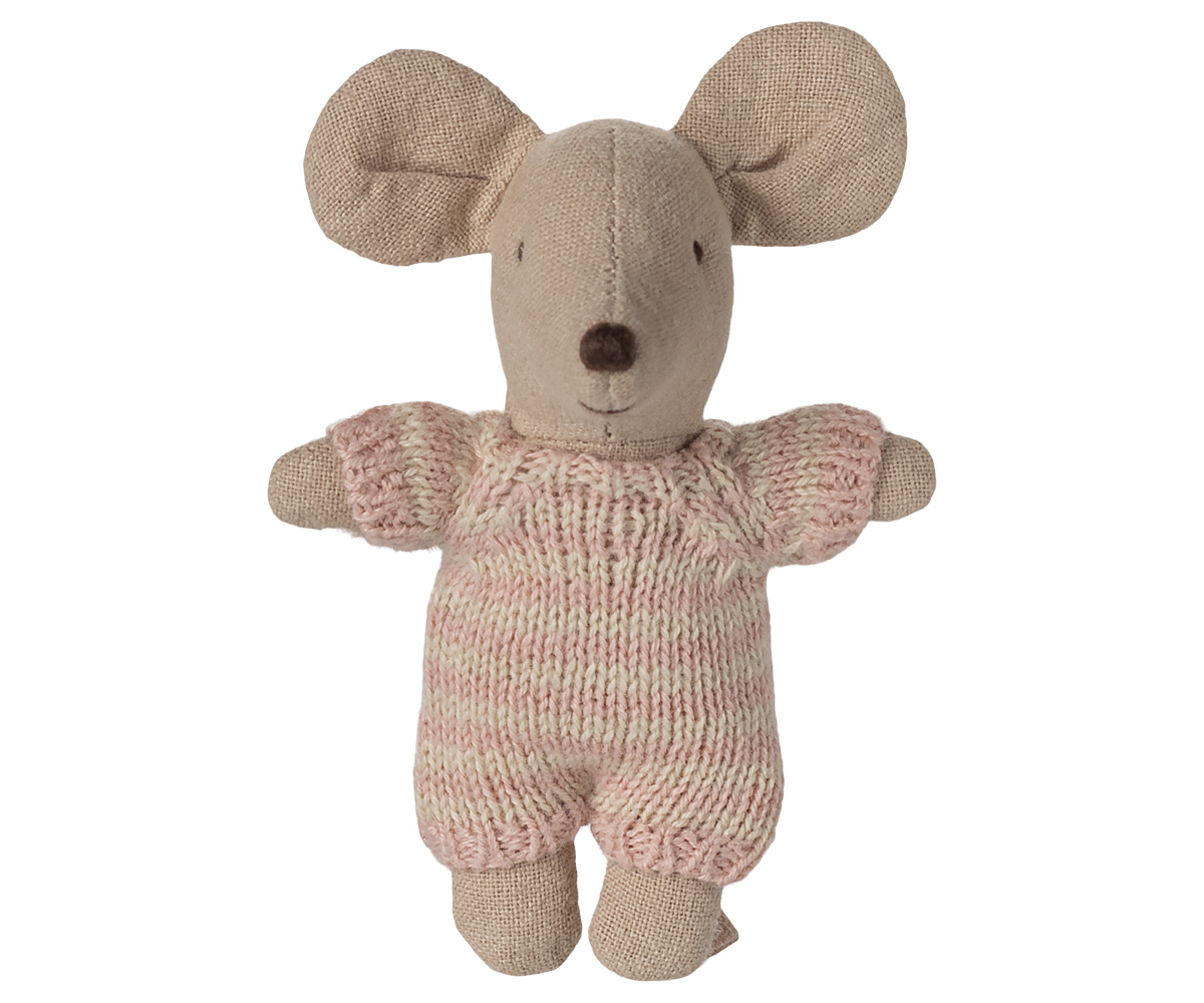 Baby mouse in carry cot - Rose | Maileg