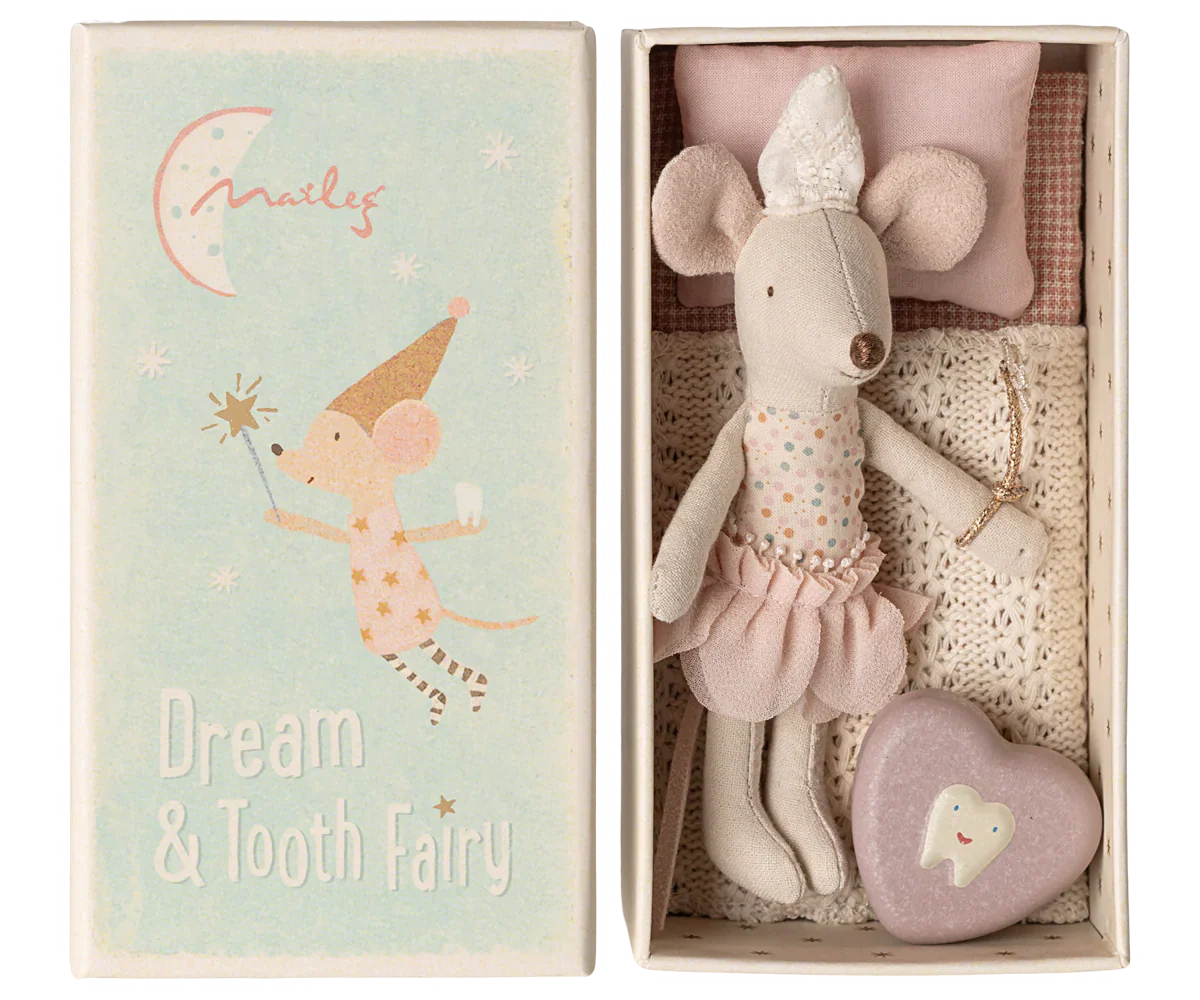 Tooth Fairy Mouse, Little Sister in Matchbox | Maileg