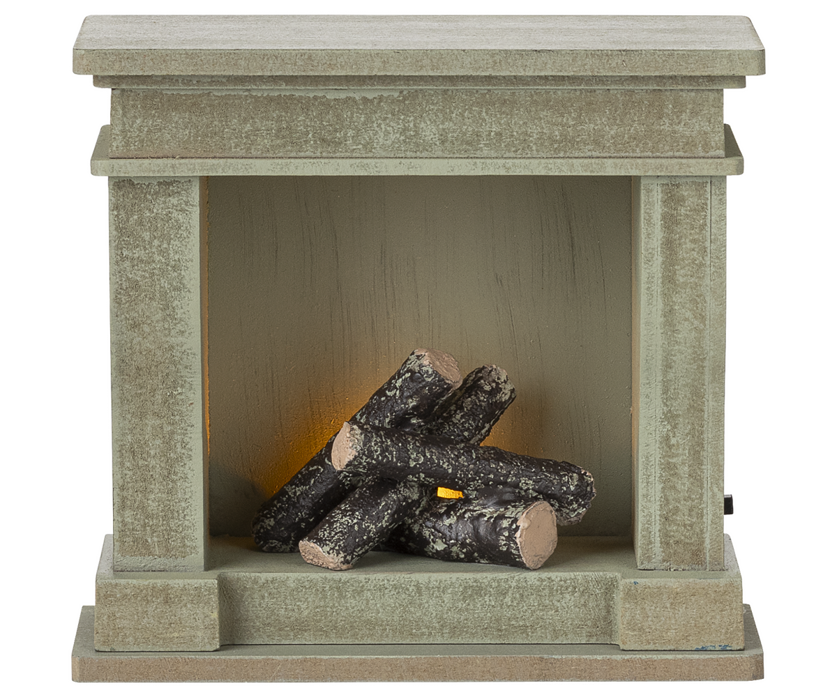 Fireplace, Miniature - Dusty Green | Maileg