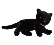 Sleeping kitten plush, Medium - Black | Maileg