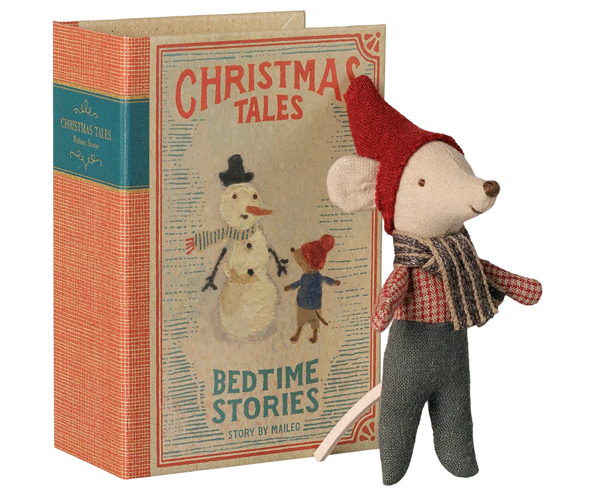 Christmas Mouse, Baby in Book | Maileg
