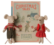 Christmas Twin Mice, Little Sister and Brother in Book | Maileg