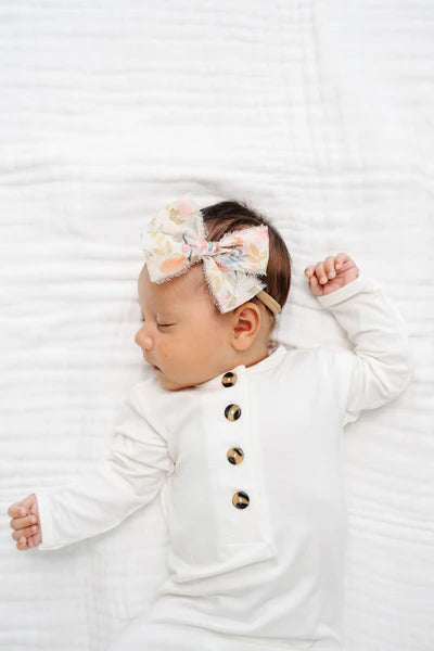 Chiffon Bow - Floral Headband