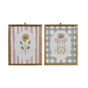 Pewter Framed Glass Wall Decor