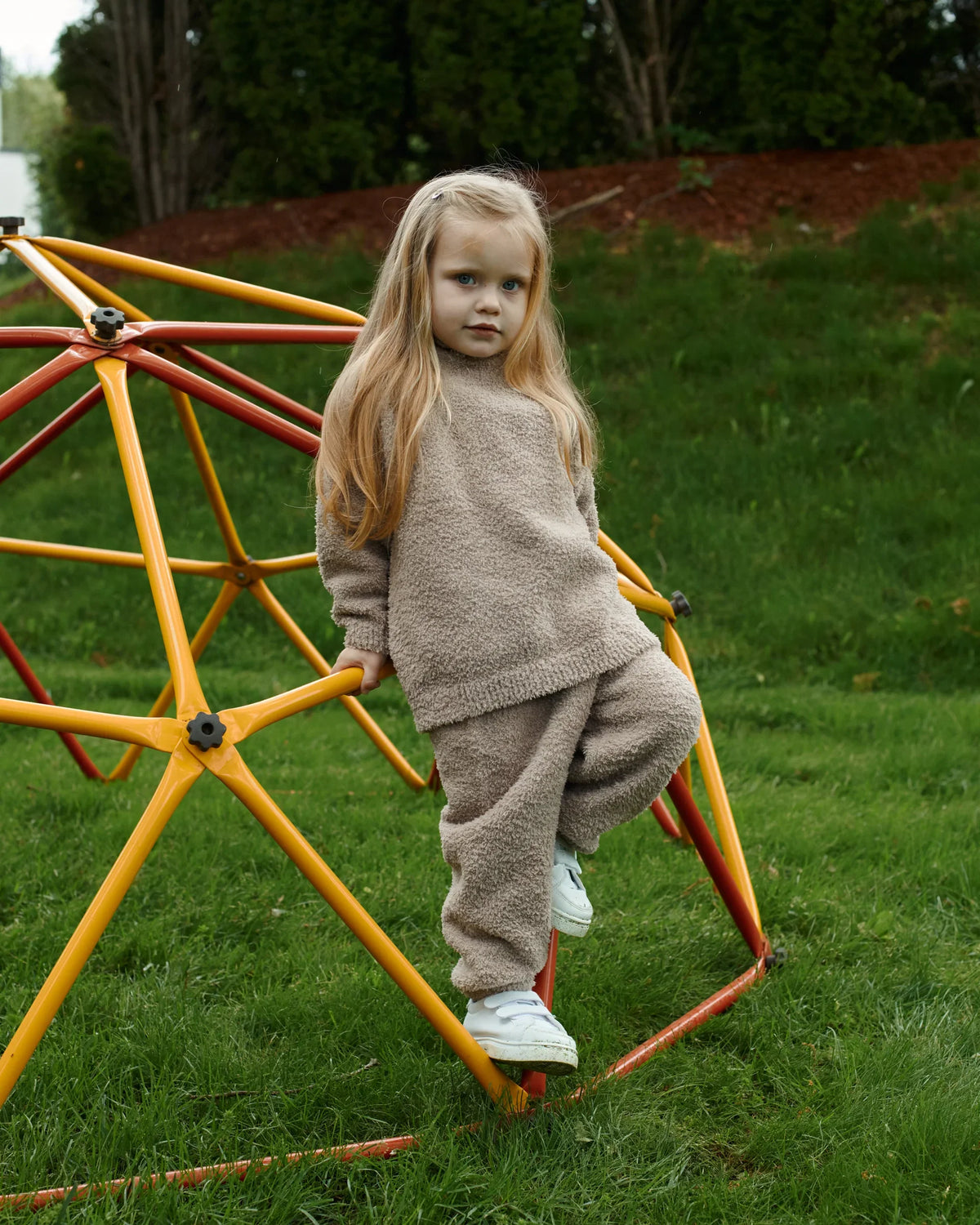 Fuzzy Lounge Pants - Taupe